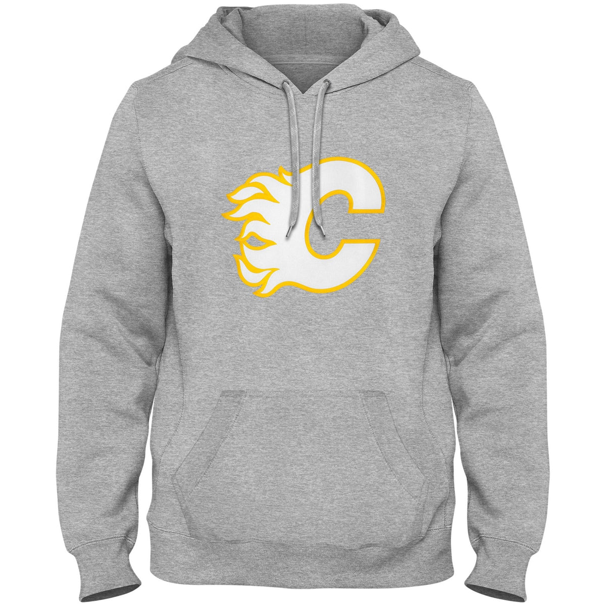 Calgary Flames NHL Bulletin Men Athletic Grey Express Twill Logo Hoodie product image 1, provided for visual reference and