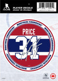Carey Price Montreal Canadiens NHL 5"x7" Player Decal product image 1, provided for visual reference and product detail