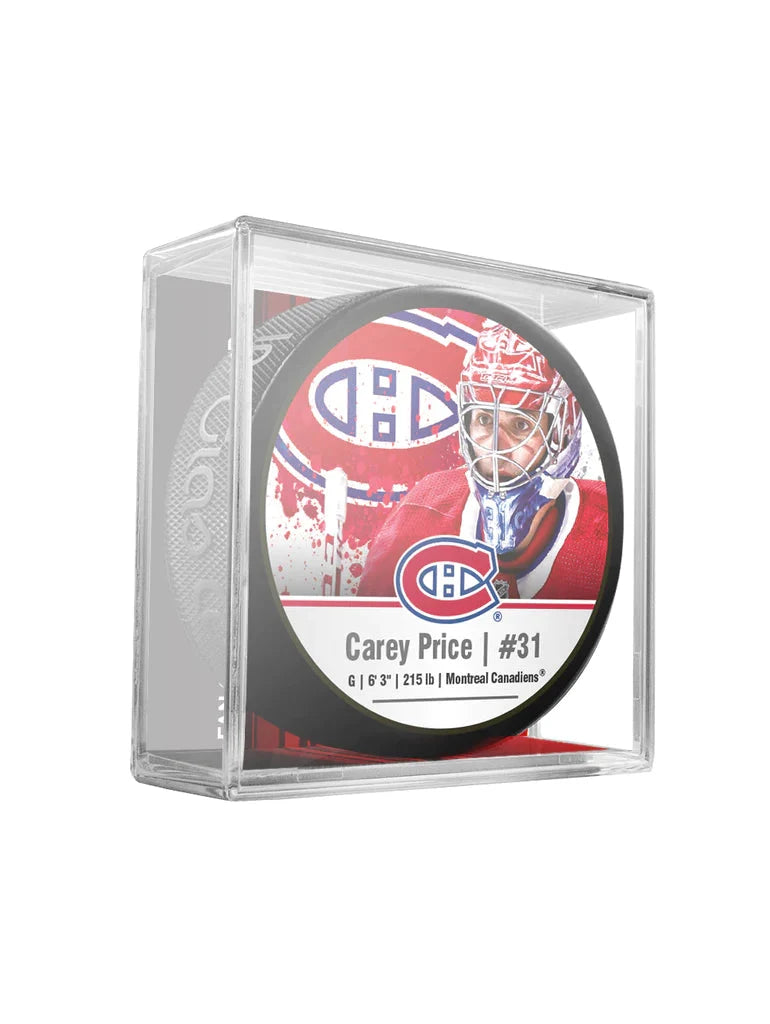 Carey Price Montreal Canadiens NHL Inglasco Cube Star Hockey Puck product image 1, provided for visual reference and product