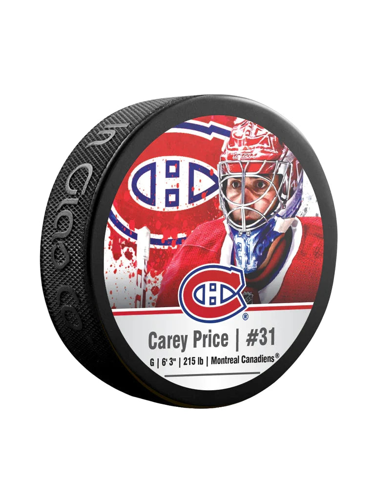 Carey Price Montreal Canadiens NHL Inglasco Cube Star Hockey Puck product image 4, provided for visual reference and product