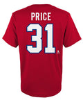 Carey Price Montreal Canadiens NHL Outerstuff Toddler Red T-Shirt product image 1, provided for visual reference and product