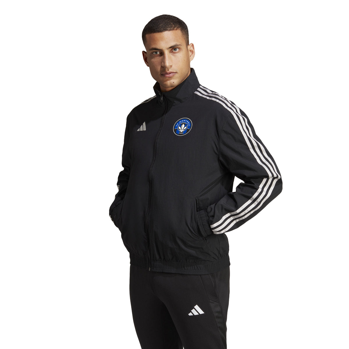 CF Montreal MLS Adidas Men Black Anthem Reversible Jacket product image 2, provided for visual reference and product detail