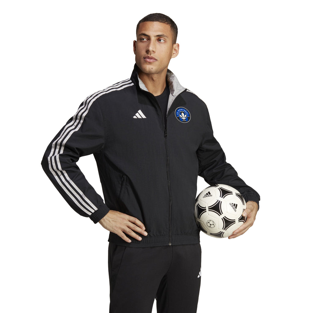CF Montreal MLS Adidas Men Black Anthem Reversible Jacket product image 4, provided for visual reference and product detail