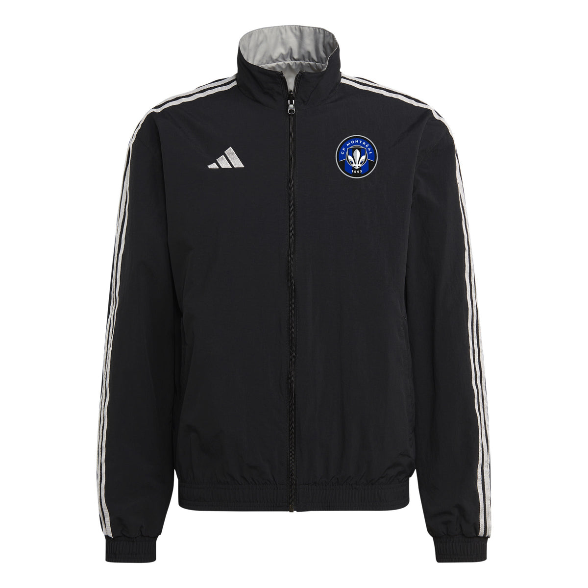 CF Montreal MLS Adidas Men Black Anthem Reversible Jacket product image 1, provided for visual reference and product detail