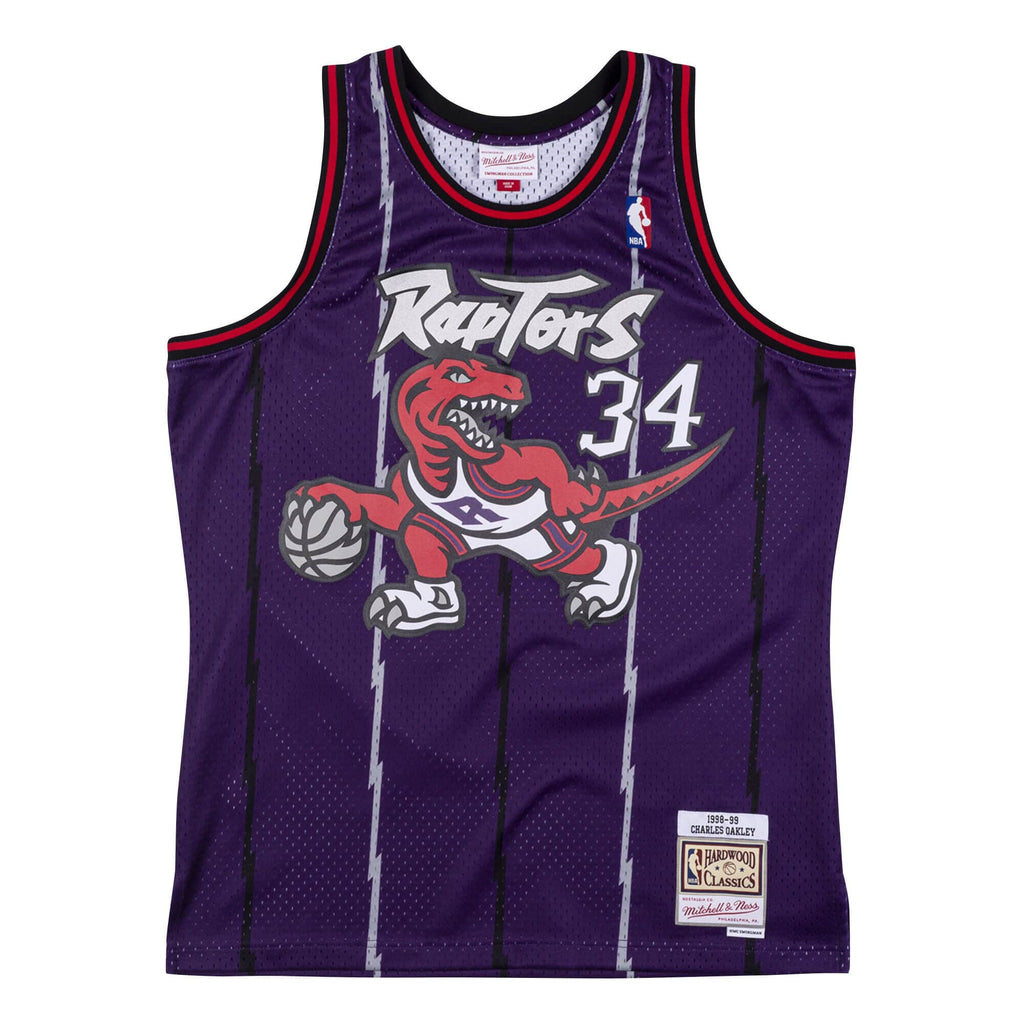 Charles Oakley Toronto Raptors NBA Mitchell & Ness Men Purple 1998-99 Hardwood Classics Swingman Jersey product image 1,