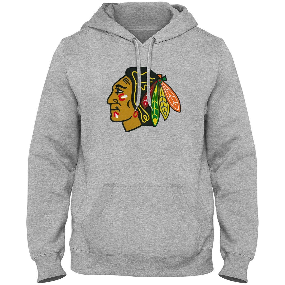 Chicago Blackhawks NHL Bulletin Men Athletic Grey Express Twill Logo Hoodie product image 1, provided for visual reference