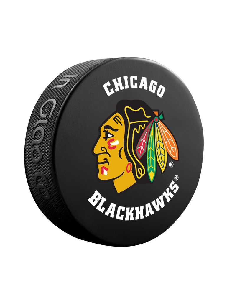 Chicago Blackhawks NHL Inglasco Basic Souvenir Hockey Puck product image 1, provided for visual reference and product detail