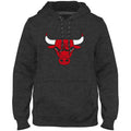 Chicago Bulls NBA Bulletin Men Charcoal Express Twill Logo Hoodie product image 1, provided for visual reference and product