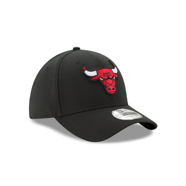 Chicago Bulls NBA New Era Men Black 39Thirty Team Classic Stretch Fit Hat product image 2, provided for visual reference and