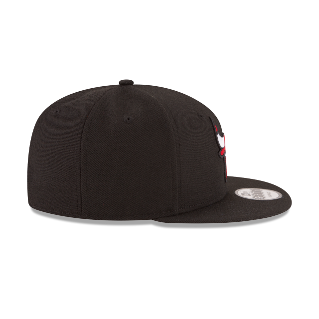 Chicago Bulls NBA New Era Men Black 9Fifty Team Color Snapback product image 6, provided for visual reference and product