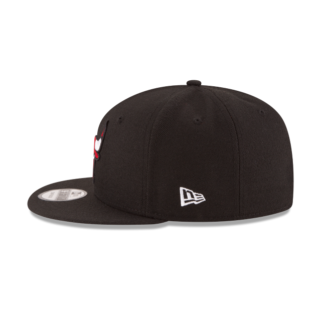Chicago Bulls NBA New Era Men Black 9Fifty Team Color Snapback product image 5, provided for visual reference and product