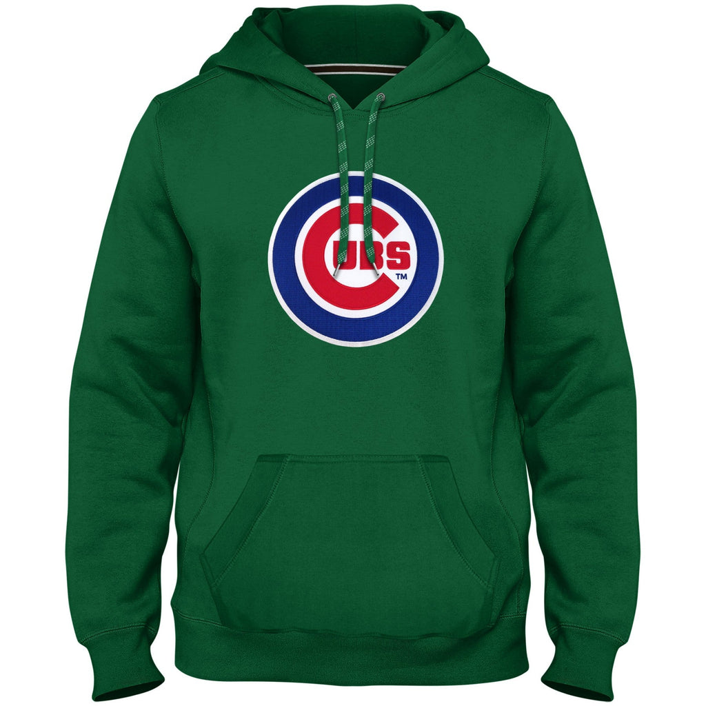 Chicago Cubs MLB Bulletin Men Green Express Twill Logo Hoodie product image 1, provided for visual reference and product
