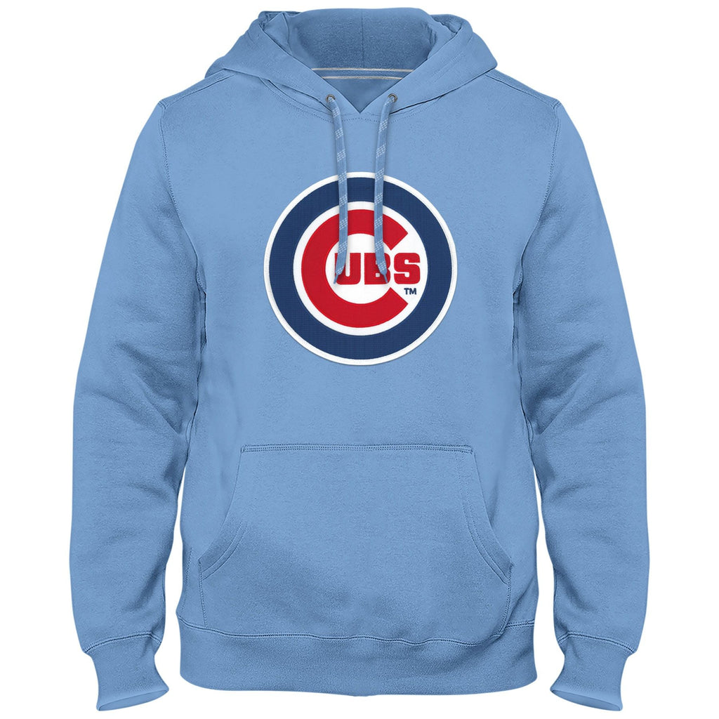 Chicago Cubs MLB Bulletin Men Light Blue Express Twill Logo Hoodie product image 1, provided for visual reference and