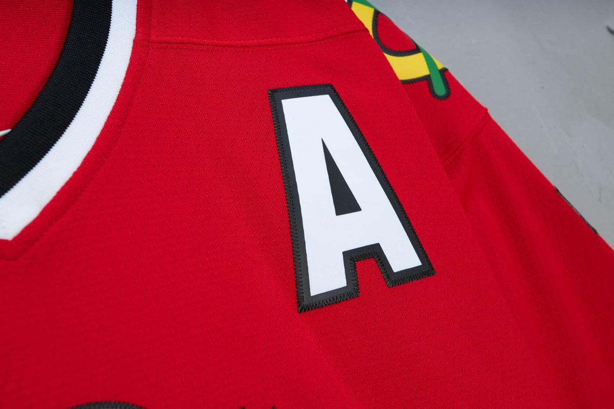 Chris Chelios Chicago Blackhawks NHL Mitchell & Ness Men Red 1992 Blue Line Authentic Jersey product image 4, provided for