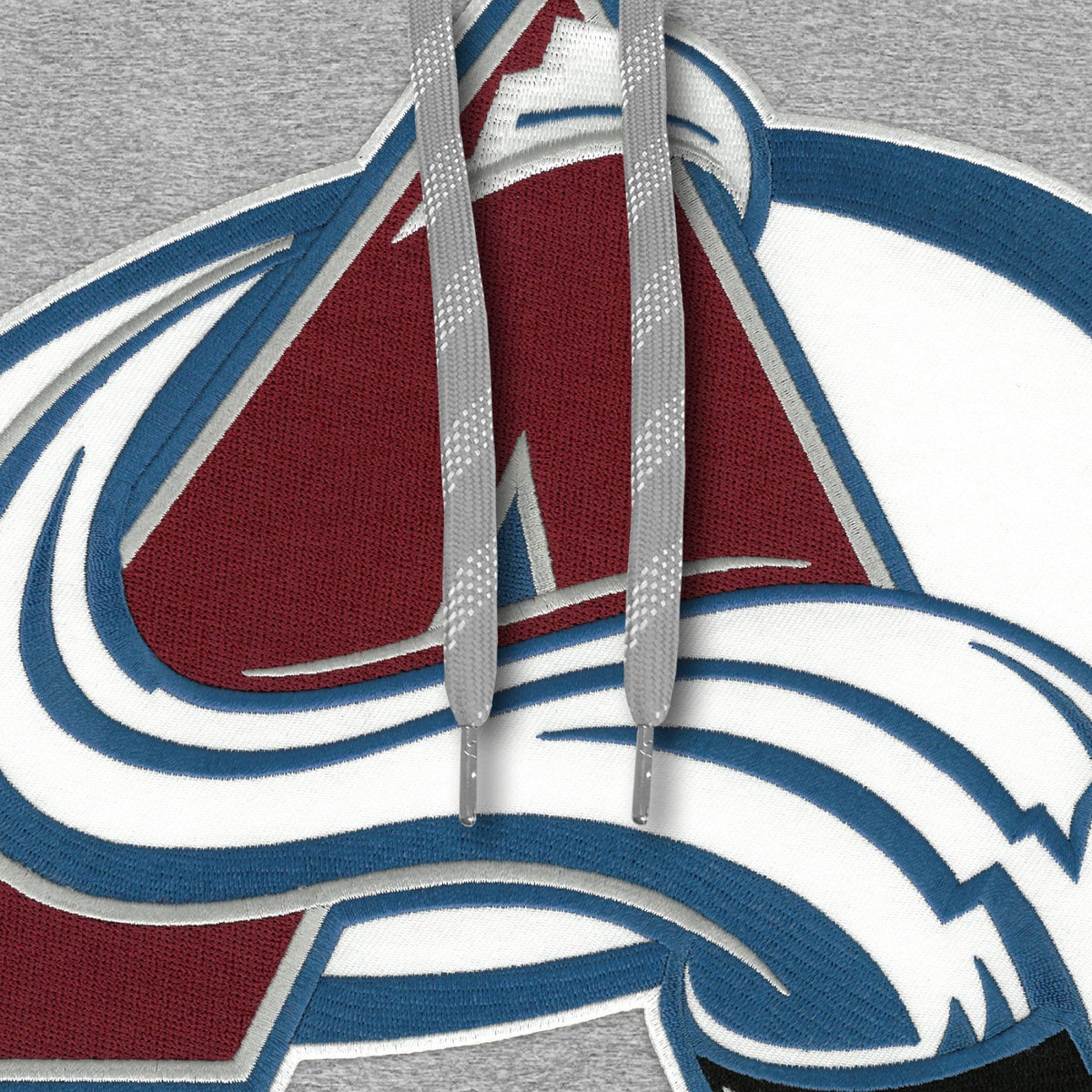 Colorado Avalanche NHL Bulletin Men Athletic Grey Express Twill Logo Hoodie product image 3, provided for visual reference