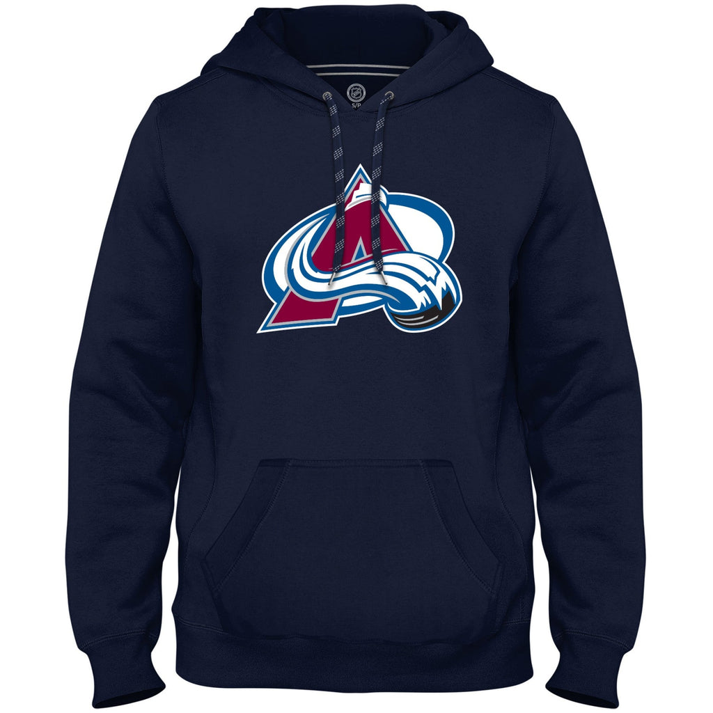 Colorado Avalanche NHL Bulletin Men Navy Express Twill Logo Hoodie product image 1, provided for visual reference and