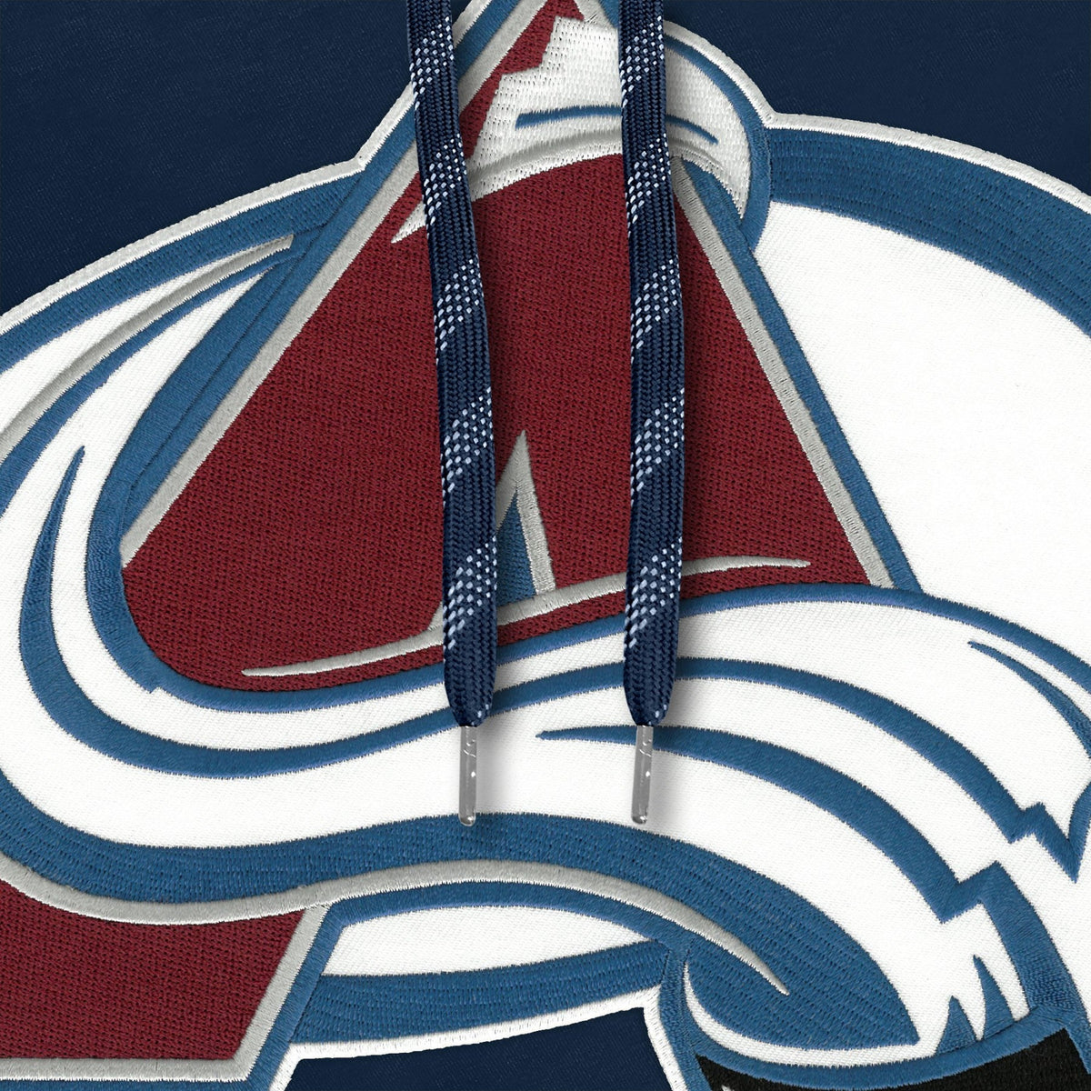 Colorado Avalanche NHL Bulletin Men Navy Express Twill Logo Hoodie product image 3, provided for visual reference and