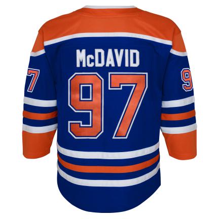 Connor McDavid Edmonton Oilers NHL Outerstuff Youth Home Premier Jersey product image 1, provided for visual reference and
