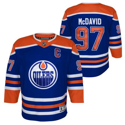 Connor McDavid Edmonton Oilers NHL Outerstuff Youth Home Premier Jersey product image 2, provided for visual reference and