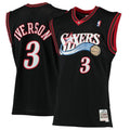 Philadelphia 76ers Allen Iverson Mitchell & Ness Black 2000-01 Hardwood Classics Swingman Jersey product image 1, provided