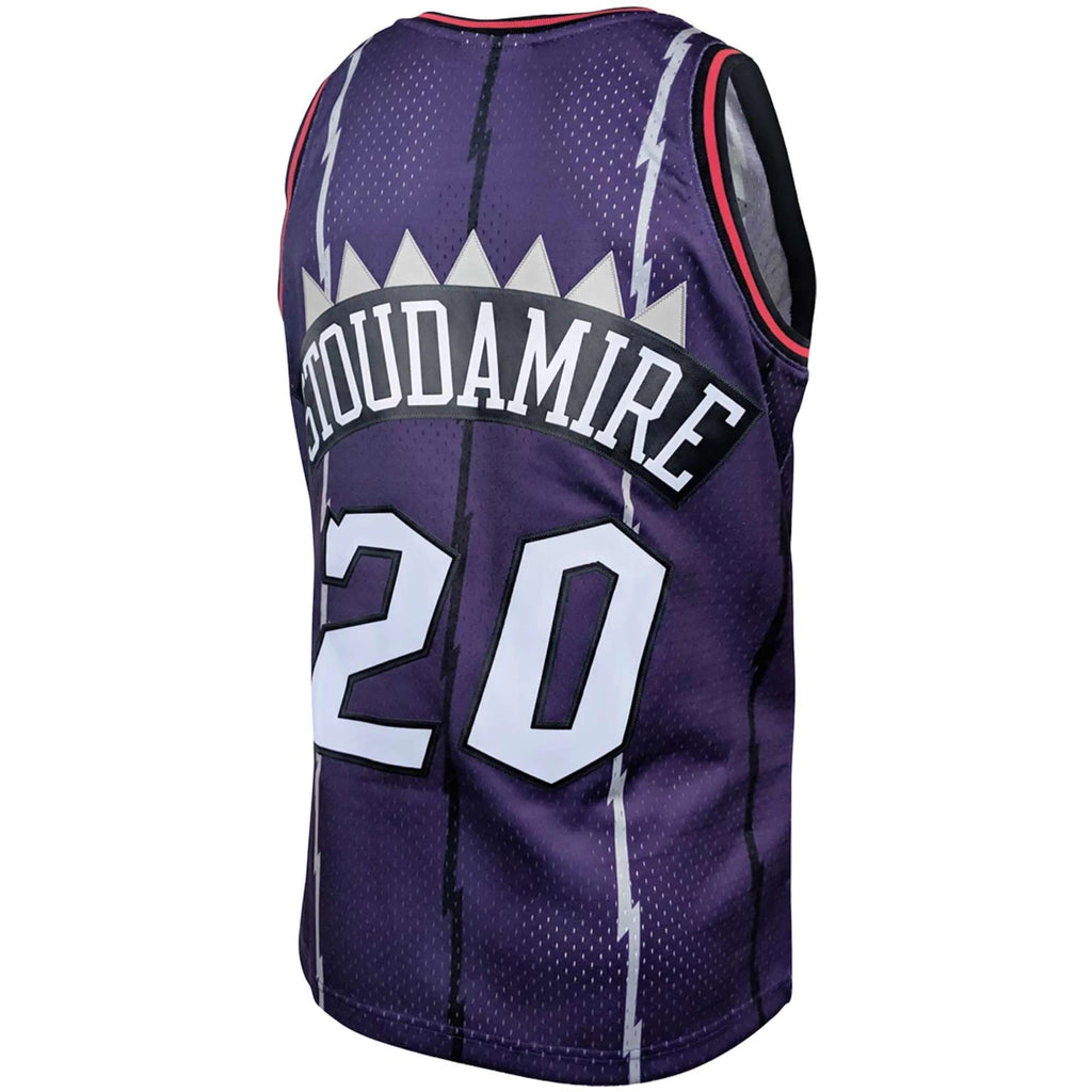 Damon Stoudamire Toronto Raptors NBA Mitchell & Ness Men Purple 1995-96 Hardwood Classics Swingman Jersey product image 2,