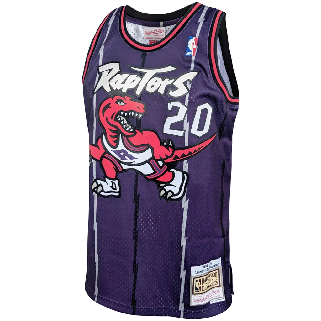 Damon Stoudamire Toronto Raptors NBA Mitchell & Ness Men Purple 1995-96 Hardwood Classics Swingman Jersey product image 3,