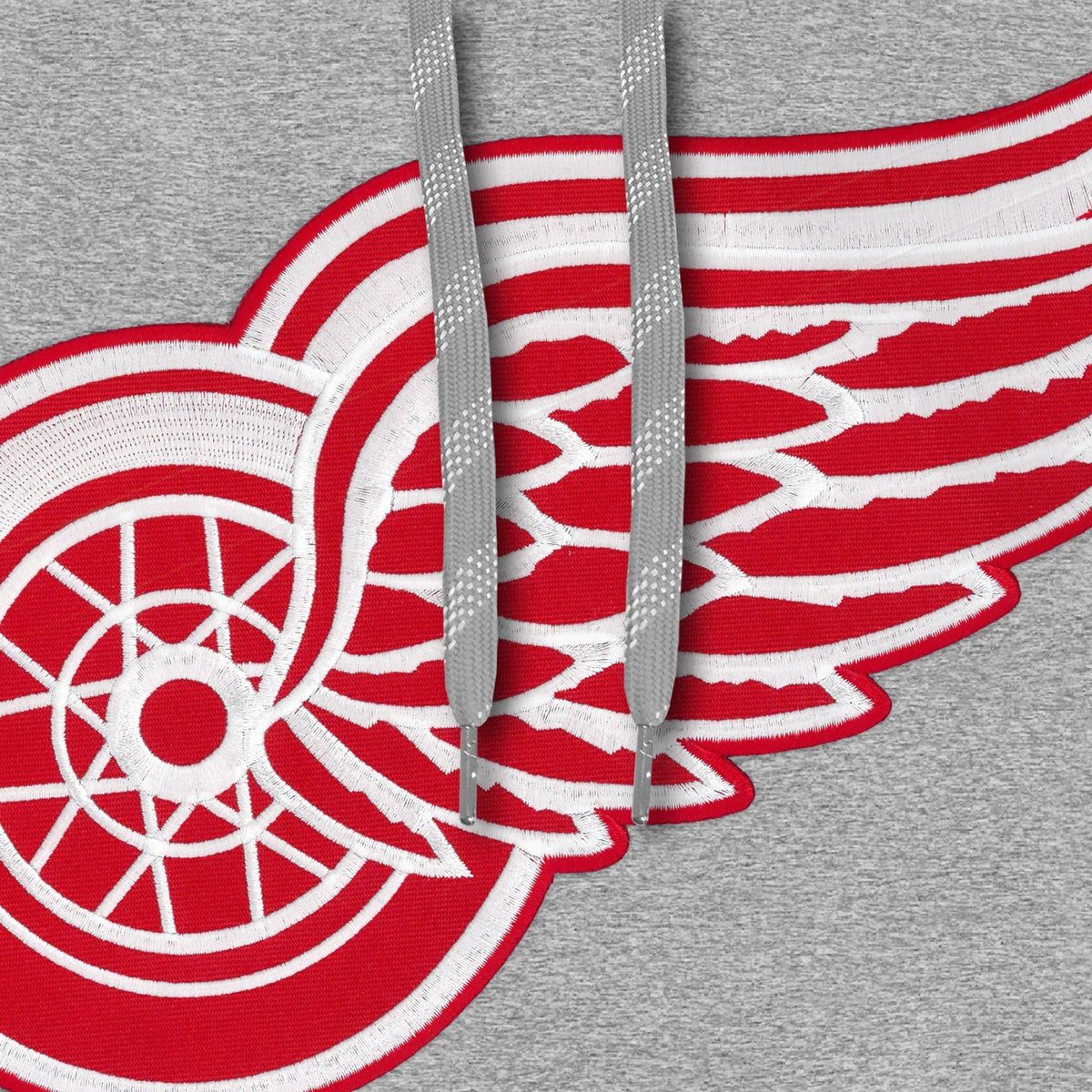 Detroit Red Wings NHL Bulletin Men Athletic Grey Express Twill Logo Hoodie product image 3, provided for visual reference