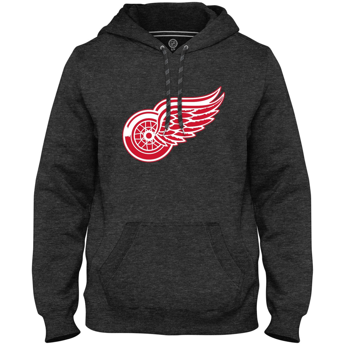 Detroit Red Wings NHL Bulletin Men Charcoal Express Twill Logo Hoodie product image 1, provided for visual reference and