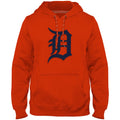 Detroit Tigers MLB Bulletin Men Orange Express Twill Logo Hoodie product image 1, provided for visual reference and product