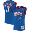 Philadelphia 76ers Allen Iverson 1999-2000 Mitchell & Ness Blue Basketball Jersey product image 1, provided for visual