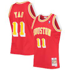 Houston Rockets Yao Ming 2004-05 Mitchell & Ness Red Basketball Jersey product image 1, provided for visual reference and