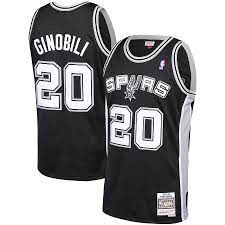 San Antonio Spurs Manu Ginobili 2002-03 Mitchell & Ness Black Basketball Jersey product image 1, provided for visual