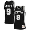San Antonio Spurs Tony Parker 2001-02 Mitchell & Ness Black Basketball Jersey product image 1, provided for visual reference