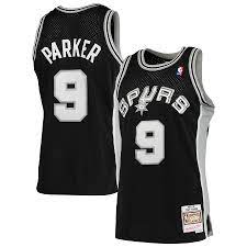 San Antonio Spurs Tony Parker 2001-02 Mitchell & Ness Black Basketball Jersey product image 1, provided for visual reference