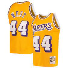 Los Angeles Lakers Jerry West 1971-72 Mitchell & Ness Yellow Basketball Jersey product image 1, provided for visual
