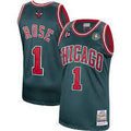 Chicago Bulls Derrick Rose 2008-09 Mitchell & Ness Green Basketball Jersey product image 1, provided for visual reference