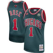 Chicago Bulls Derrick Rose 2008-09 Mitchell & Ness Green Basketball Jersey product image 1, provided for visual reference