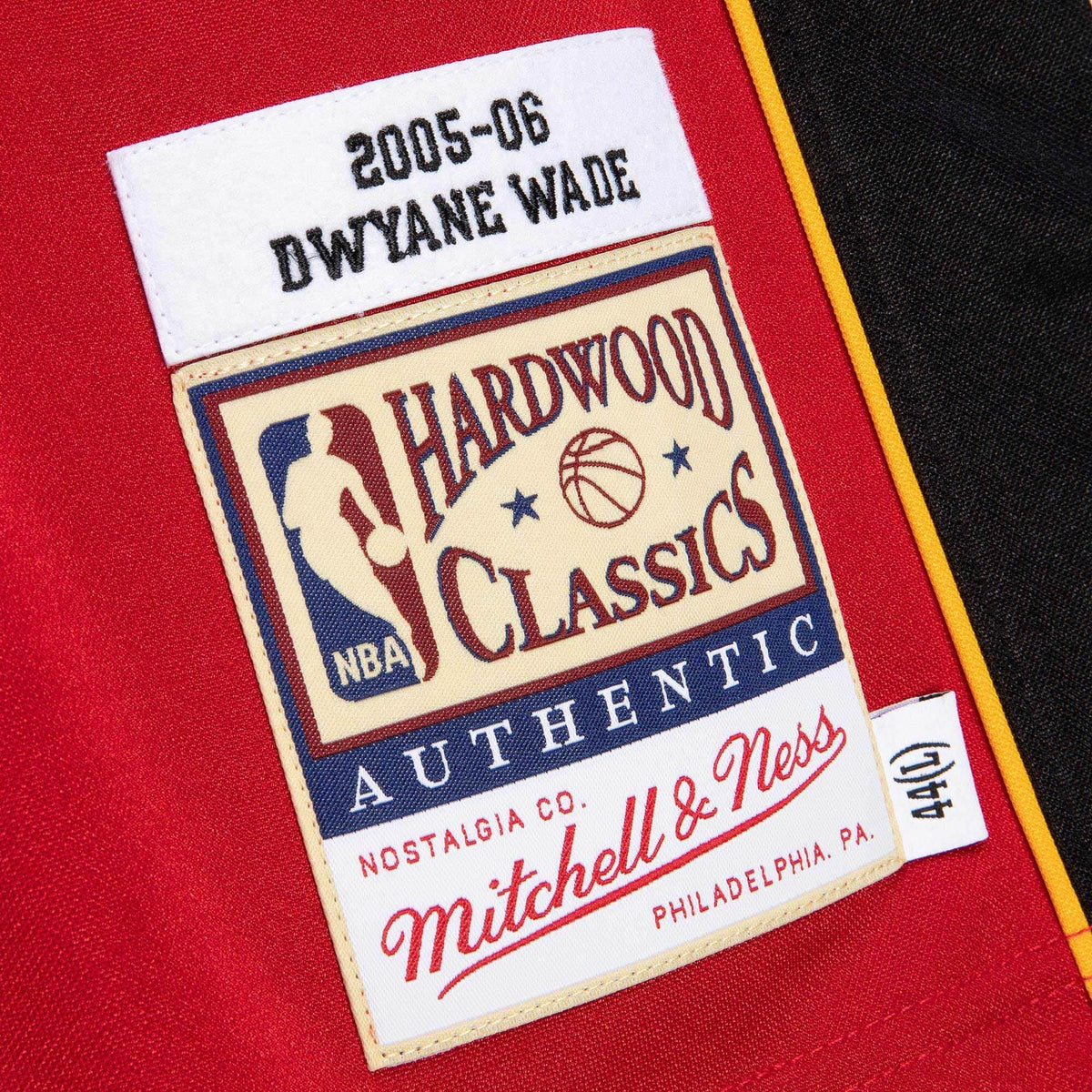Dwyane Wade Miami Heats NBA Mitchell & Ness Men Red Hardwood Classics Finals 2005-06 Authentic Jersey product image 4,