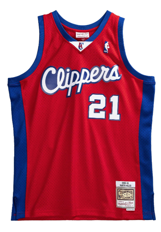 Men’s Darius Miles Los Angeles Clippers 2000-2001 Red Swingman Replica Jersey By Mitchell & Ness product image 1, provided