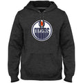Edmonton Oilers NHL Bulletin Men Charcoal Express Twill Logo Hoodie product image 1, provided for visual reference and