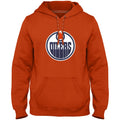 Edmonton Oilers NHL Bulletin Men Orange Express Twill Logo Hoodie product image 1, provided for visual reference and product