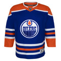 Edmonton Oilers NHL Outerstuff Youth Royal Blue Premier Jersey product image 1, provided for visual reference and product