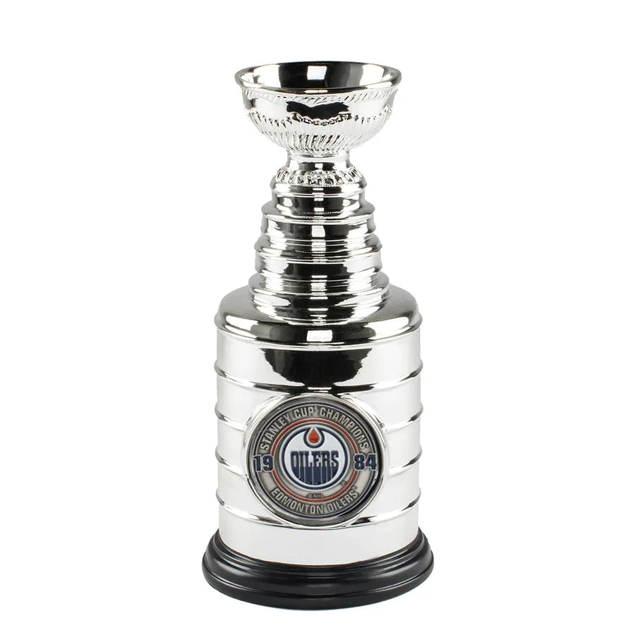 Edmonton Oilers NHL TSV 1984 Stanley Cup Champions 8" Replica Trophy product image 1, provided for visual reference and