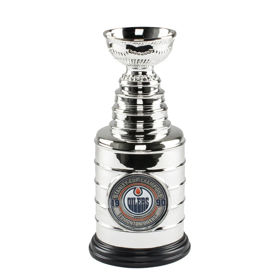 Edmonton Oilers NHL TSV 1990 Stanley Cup Champions 8" Replica Trophy product image 1, provided for visual reference and