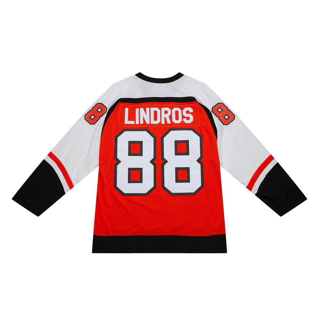 Eric Lindros Philadelphia Flyers NHL Mitchell & Ness Men Orange 1996 Blue Line Authentic Jersey product image 1, provided