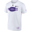 Montreal Canadiens NHL Fanatics Branded Men White Hockey Fights Cancer T-Shirt product image 1, provided for visual