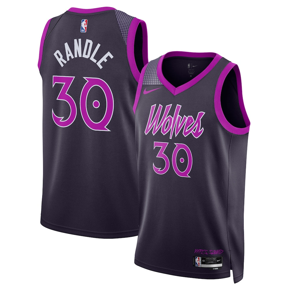 Minnesota Timberwolves 202526 City Edition Swingman Jersey Black Julius Randle Unisex | RTJ13322 product image 1, provided
