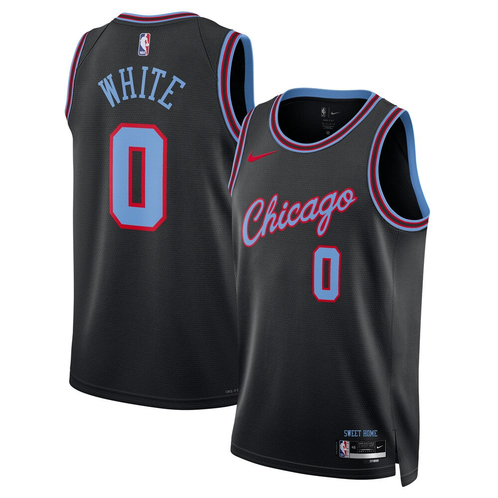 Chicago Bulls 202526 City Edition Swingman Jersey Black Coby White Unisex | RTJ13291 product image 1, provided for visual