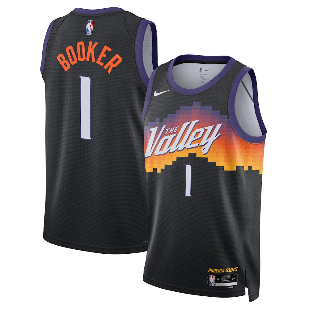 Phoenix Suns 202526 City Edition Swingman Jersey Black Devin Booker Unisex | RTJ13259 product image 1, provided for visual