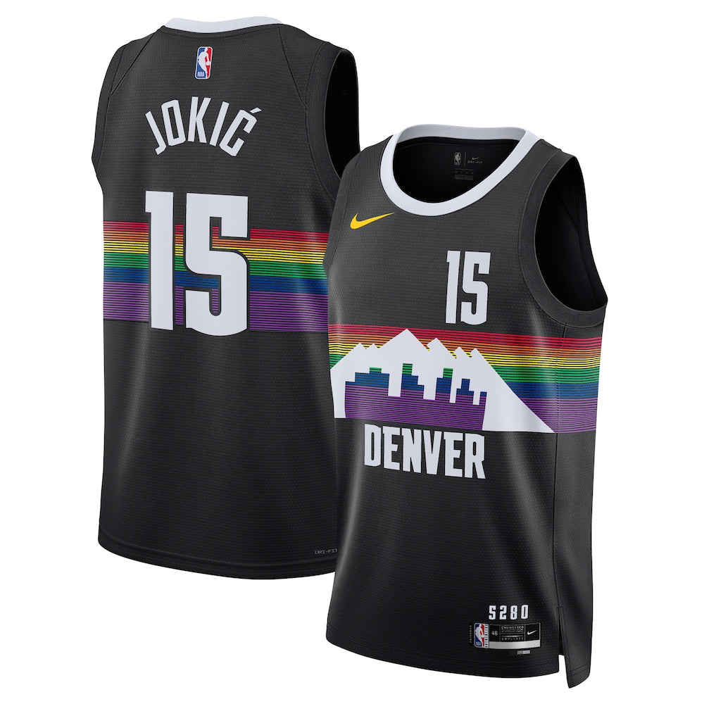 Denver Nuggets 202526 City Edition Swingman Jersey Black Nikola Joki Unisex | RTJ13248 product image 1, provided for visual